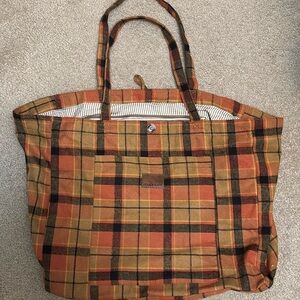NWOT large flannel tote from Maurice’s